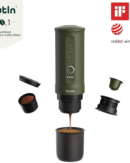 OutIn Nano Portable Electric Espresso Machine, Detachable Universal Coffee Stand