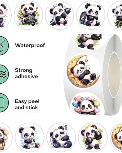 500 Pcs Cute Panda Sticker for Teen - Sticker Graphic - Cartoon Stickers for Water Bottles Laptop Bumblebee Stickers Waterproof Aesthetic Vinyl Decals Stickers for Adults Teens