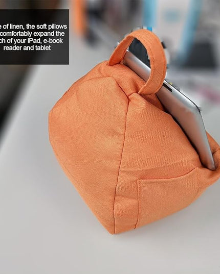 Book Pillow for Reading in Bed, Bed Tablet Holder, Portable Bean Bag Holder, for Bedtime Adventures, Portable Travel Cushion, for Standing Computers, Books, Tablets