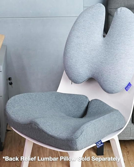 C CUSHION LAB Patented Pressure Relief Seat Cushion for Long Sitting Hours on Office/Home Chair, Car, Wheelchair - Extra-Dense Memory Foam for Hip, Tailbone, Coccyx, Sciatica - Wellness Green