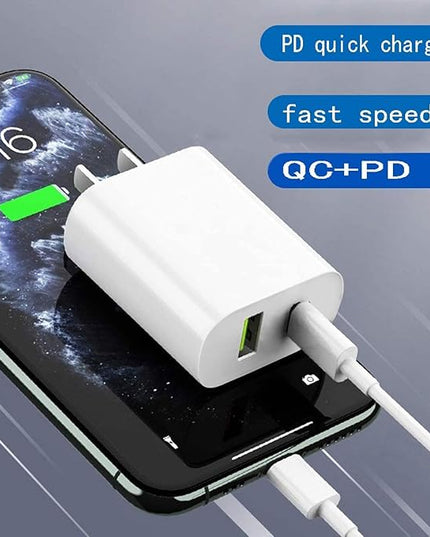 4 Pack USB C Charger Block, Dual Port Type C Wall Charger Fast Charging 20W Power Adapter Cube for iPhone 14/14 Pro/14 Pro Max/14 Plus/13/12/11, XS/XR/X, iPad, Samsung, More