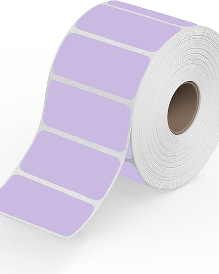 Rollo Direct Thermal 2x1 Sticker Labels - Roll of 1,000 Purple Thermal Labels - Multi-Purpose Thermal Printer Stickers