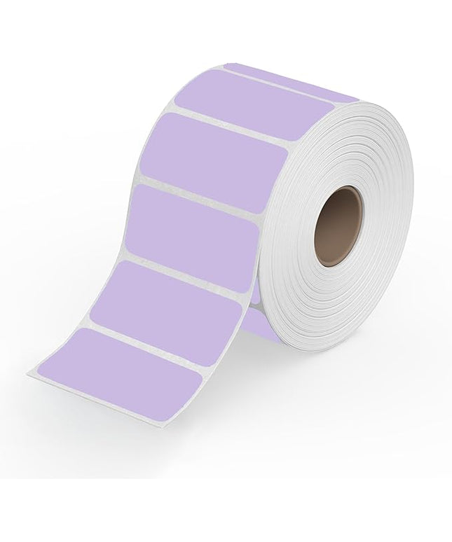 Rollo Direct Thermal 2x1 Sticker Labels - Roll of 1,000 Purple Thermal Labels - Multi-Purpose Thermal Printer Stickers