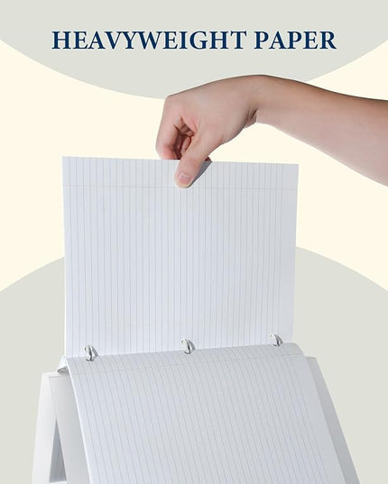 PINJINGPRO Loose Leaf Paper, Notebook Paper, 8 x 10.5 College Ruled Paper, 3 Hole Punch Binder Paper, Lined Paper for 3 Ring Binders, College Ruled Paper, 100 Sheets/Pack Filler Paper (2 Pack)
