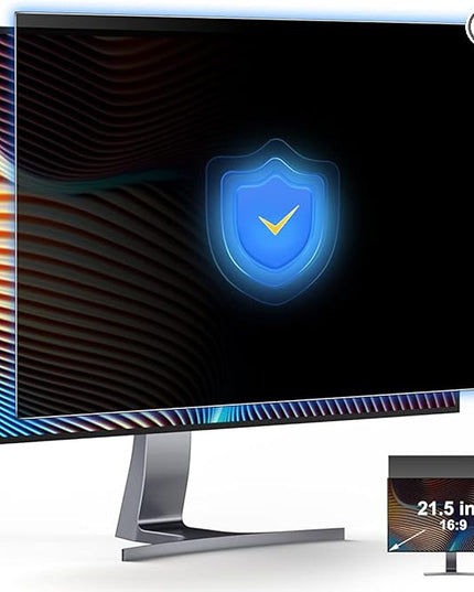 JEAPKA [2-Pack] 21.5 Inch Privacy Screen for Monitor Computer Screen Privacy Filter for 16:9 Widescreen Monitor Desktop PC Monitor Privacy Film Monitor Privacy Shield and Anti-Glare Protector