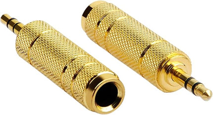 WISYIFIL 1/4 to 3.5mm Auxiliary Audio Adapter, Gold Plated, Resist Corrosion, Good Anti-Interference, Low Signal Attenuation, Durable, Male to Female Connector, 2 Pack