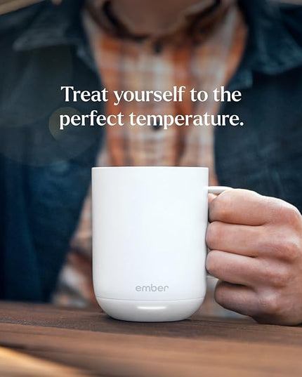 Ember Temperature Control Smart Mug 2, 10 Oz, App-Controlled Heated Coffee Mug with 80 Min Battery Life and Improved Design, White