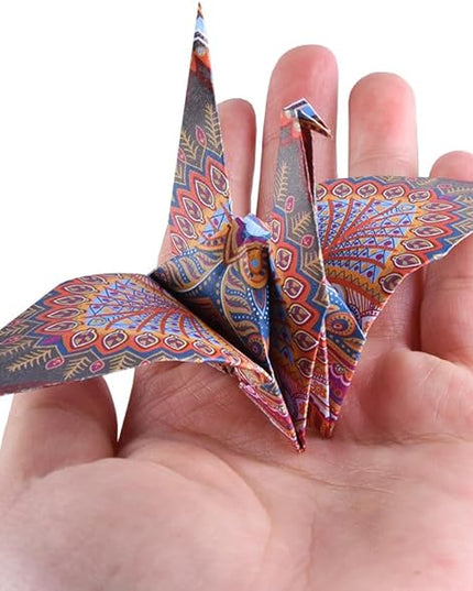 Origami Paper Kit 50 Sheets 70GSM 6 Inch Square Double Sided Color 50 Vivid Japanese Washi Chiyo Colors for Hand Crafts Origami Paper Arts Creativity.Ethnic Style