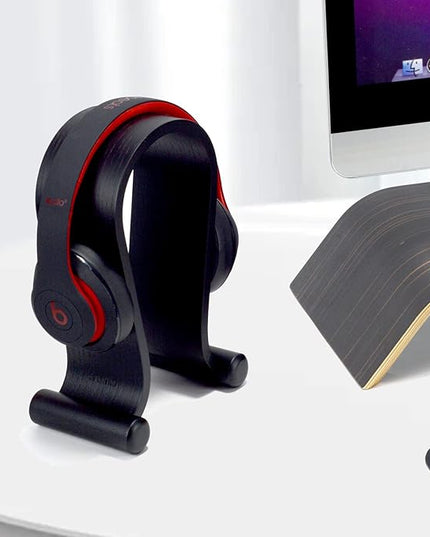 SAMDI Wood Headphone Stand Headset Stand Headphone Holder Universal Gaming Headset Holder - Oak Wood