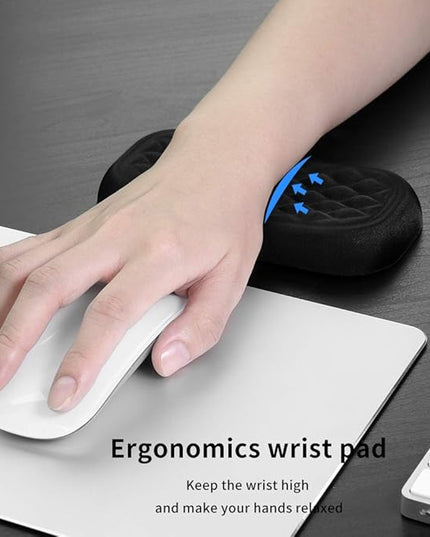 Vaydeer Mouse Wrist Rest Pad, Memory Foam Hand Rest Support Padded for Office, Computer, Laptop, Typing and Wrist Pain Relief and Repair (5.91 inch, Black)
