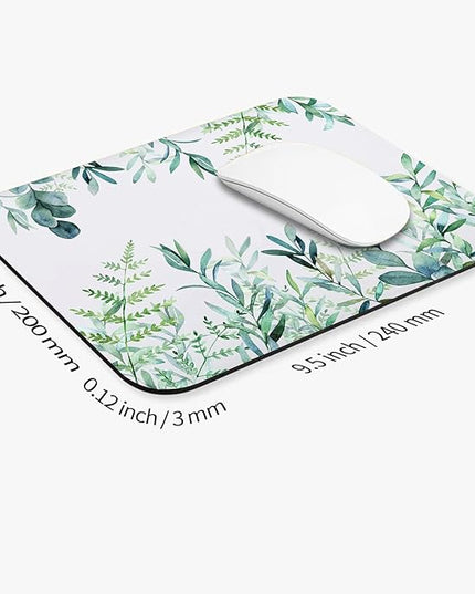 Square Mouse Pad Green Grass, Personalized Premium-Textured Custom Mouse Mat Design, Washable Mousepad Cloth, Non-Slip Rubber Base Computer Mouse Pads for Wireless Mouse