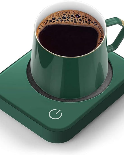 ANBANGLIN Coffee Mug Warmer, Smart Cup Warmer for Desk, 3 Temperature Control & Auto Shut Off, Electric Cup Warmer for Heating Milk,Tea,Beverage,Candle (Green-No Mug)