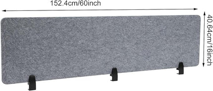 Desk Divider Mounted Privacy Panel, 2Pcs Privacy Panels for Classrooms, Libraries, Business Counters (Grey, 60 x 16 in)