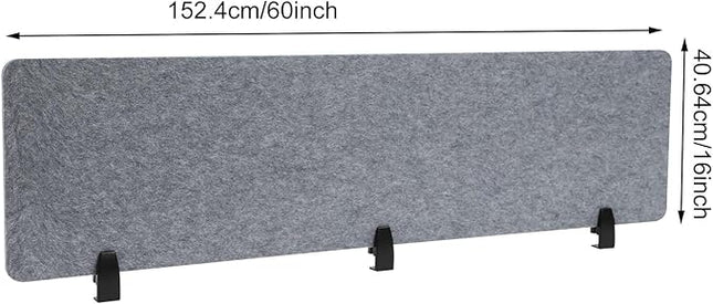 2 Pack Polyester Desk Dividers, Soundproof Room Divider Office Furniture Partitions, Privacy Desk Panel with Clamps, Stand Up Freestanding Desk Privacy Panel for Office Classroom(60" x 16")