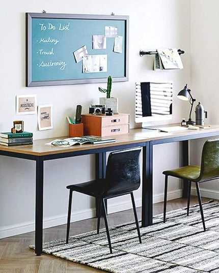 DlandHome 39 inches Small Computer Desk for Home Office Activity Table Writing Table for Small Spaces Study Table Student Laptop Desk Teak and Black DND-AC3BB-100