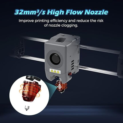 FLASHFORGE Adventurer 5M Nozzle, 0.4mm 280℃ High Flow 32mm³/s Nozzle for Stable High-Speed Printing, Adventurer 5M Pro Hotend, 3S Quick-Detachable Nozzle