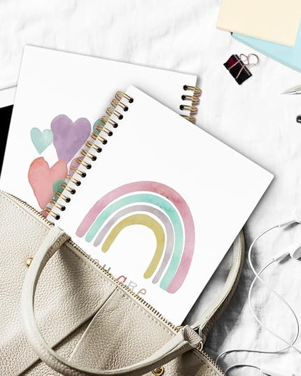 dvhdajed Boho Rainbow Spiral Notebook, You Are So Loved Positive Affirmation Journaling Notebooks, Inspirational Spiral Journal for Girls Women, Positive Office School Supplies Gifts, 5.5x8.3 In