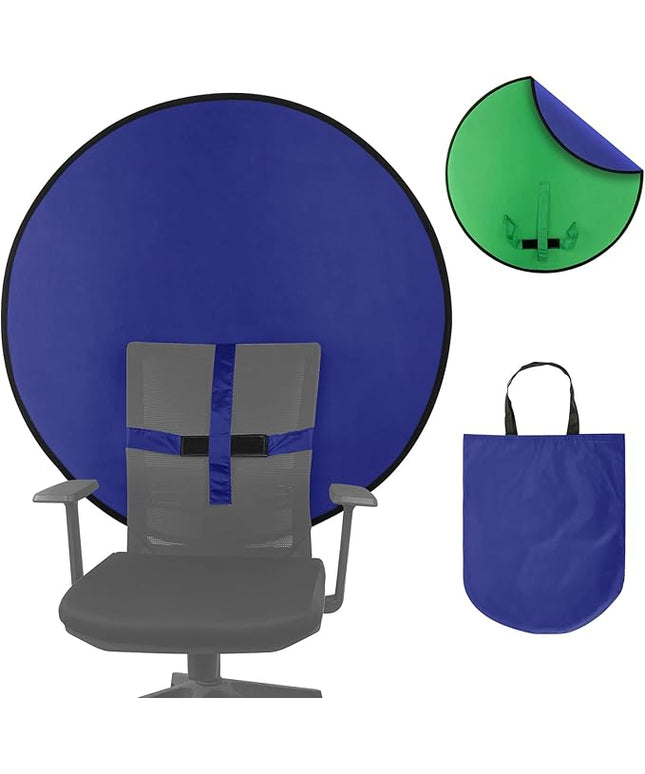 Cosmos 1 Pc Blue Screen Backdrop 43 in / 110 cm Diameter Foldable Portable Photography Background Green Screen Chroma Key Backdrop for Photography Photo Video Studio, Live Streaming, Video Meeting
