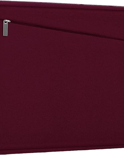 Laptop Sleeve 15.6 inch, Durable Computer Carrying Bag Protective Case Briefcase Handbag with Front Pocket, Slim Laptop Cover for 15.6 Inch HP, Dell, Lenovo, Asus, Notebook, Wine Red