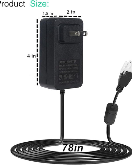 12V 2A Wall Plug-in Adjustable Desk Power Adapter for Single Motor Standing Desk, 12V Standing Desk Motor Power Cord，Compact Direct Plug Design, 24W Charger