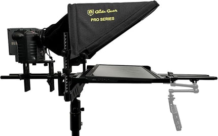 Glide Gear TMP 1000 Teleprompter – All Camera & Smartphones, Tablets – 17" Glass, Tray, Hard Case, No Assembly