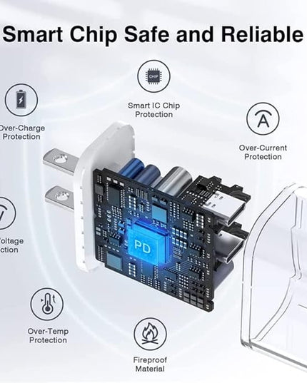 iPhone Fast Charger, [MFi Certified] 20W USB C Fast Charger Block with 10FT Type-C to Lightning Cable, Super Fast Charging Compatible with iPhone 14/13/13 Pro/12/12 Pro/12 Pro Max/11/Xs Max/XR/X