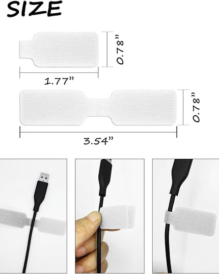 32 Pcs Cable Labels, Write On Cord Labels, Wire Cable Tags, Wire Tags for Electronics, Computers Cable Management and Identification, White, 1.77" x 0.78"