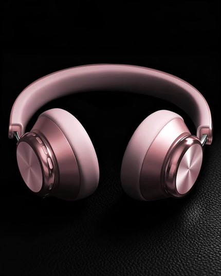 Wentronic Y03 Bluetooth Headphones Wireless Active Noise Cancelling Over Ear Headphones 48 Hours Playtime High Sound Quality 6 EQ Music Mode Headphones with Soft Ear Cushion - Pink