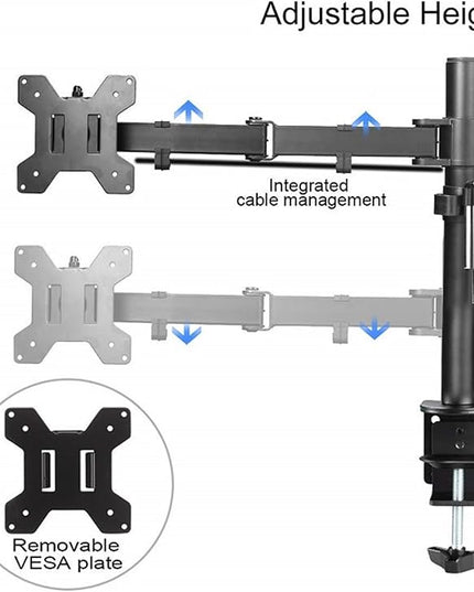 Single Arm Mount Desk Stand Fit 10inch-27Inch Screens Offer Adjustable and Flexible Viewing Angles Adjustable Stand