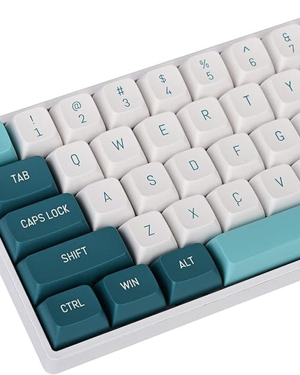 GTSP 163 Keys CSA Profile PBT Keycaps Set with 7U Spacebar, Double Shot Custom Green Keycap for ANSI Layout 60% 65% 100% MX Switches Mechanical Keyboard (Forest)