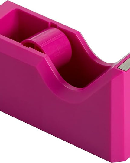 JAM PAPER Colorful Desk Tape Dispensers - Pink - Sold Individually