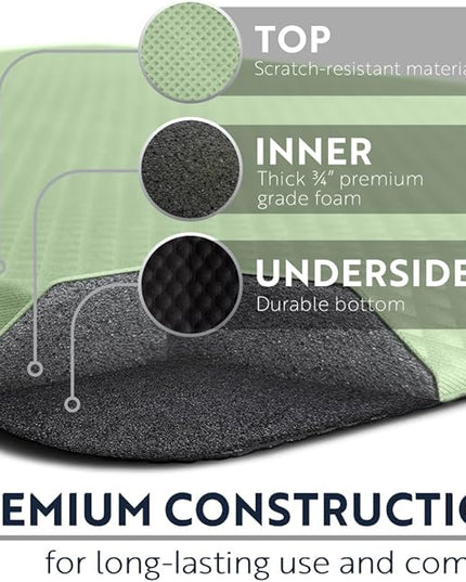 KANGAROO Thick Ergonomic Anti Fatigue Mats for Kitchen Floor, Cushioned Standing Office Desk Mat, Waterproof Scratch Resistant Topside, Supportive All Day Comfort Padded Foam Rugs, 17x24, Sage Green