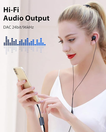 Stouchi 2-in-1 USB C to 3.5mm Headphone Charge Adapter AUX Mic Jack with PD Fast Charging High Resolution DAC for Earphones iPhone 17 16 15, Galaxy S25 /24/S24+/S23/S22/S21, iPad Pro, Pixel 9/8/7