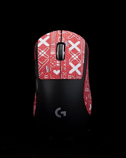 Grip Tape for logitech G Pro X Superlight 2 DEX (GPW4) - Anti-Slip,Enhanced Control, Sweat Resistance,Improves FPS Gaming Grip & Mouse Protection [Pre-Cut] Printsteam Red 0.5mm