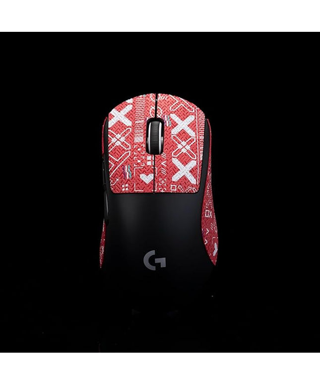 Grip Tape for logitech G Pro X Superlight 2 DEX (GPW4) - Anti-Slip,Enhanced Control, Sweat Resistance,Improves FPS Gaming Grip & Mouse Protection [Pre-Cut] Printsteam Red 0.5mm