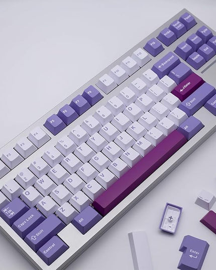 Sumgsn 160 Keys Doubleshot Keycaps Cherry Profile Tuzi Keycaps Set 7u Spacebar Fit for 61/64/87/104/108 Cherry Mx Switches ISO ANSI Layout Mechanical Keyboards Alice Keyboards