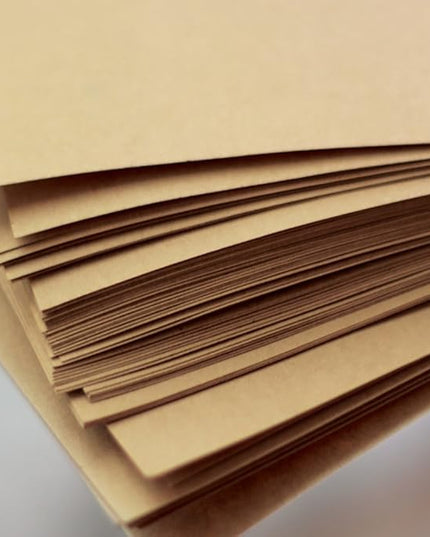 CenterZ 100pcs Vintage Kraft Stationary Paper 8.3 x 11.5 inch, A4 Sheets 120gsm Printable Lined Stationery Writing Letter Papers Bulk Set for Personalized Letters, Creative Poems, Lyrics, Office Notes