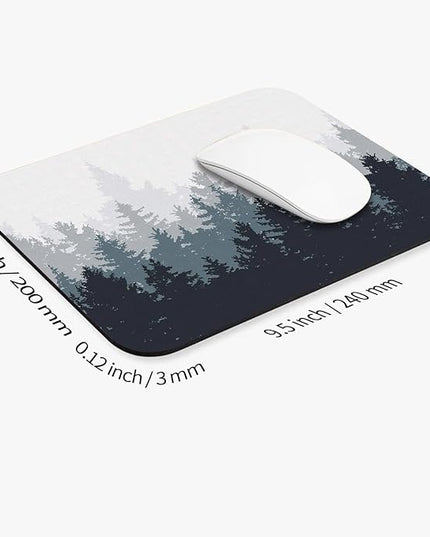 Square Mouse Pad Forest, Personalized Premium-Textured Custom Mouse Mat Design, Washable Mousepad Cloth, Non-Slip Rubber Base Computer Mouse Pads for Wireless Mouse