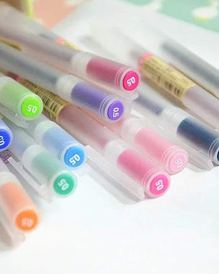 sencoo 12 pack Premium Gel Ink Pen Fine Point Pens Ballpoint Pen 0.5mm for Japanese Office School Students Stationery Supply Children Gift Pens