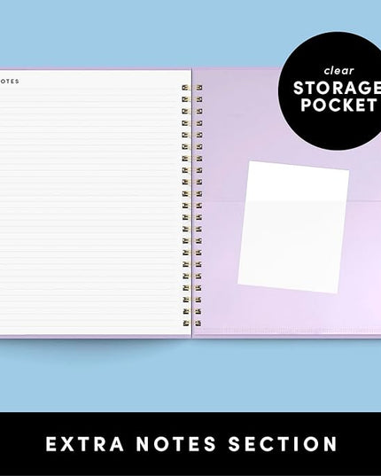 PAPERAGE 2026 Weekly & Monthly Planner, 12 Months (January 2026 - December 2026), 9.2 in x 11.2 in, Spiral Bound 2026 Planner with Weekly, Monthly & Yearly Views, Note Pages & Inner Pocket – Raspberry