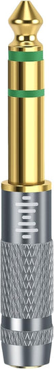 GEEKRIA 6.35mm (1/4") Male to 3.5mm (1/8") Female Jack Stereo Headphones Plug, Aluminum Alloy, Gold Plated Adapter