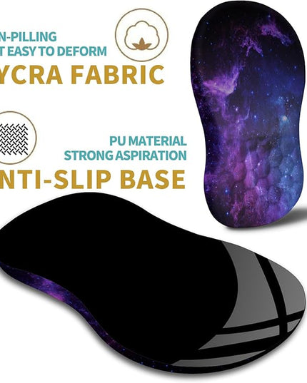 Hokafenle Ergonomic Mouse Pad Wrist Support with Massage Design, Wrist Rest Pain Relief Mousepad with Memory Foam&Non-Slip PU Base, Mouse Pads for Wireless Mouse & Desk (12x8 inch,Galaxy)