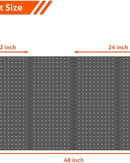 Ultrawall 4 Pcs Metal Pegboard Wall Panels, Peg Boards for Garage Tool Storage