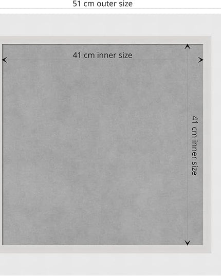 Amanti Art White Framed Magnetic Board 20x20 Small Vision Board for use with Magnets, 100% Metal Sheet to Display Items as Office Decor or for Home Organization in mudroom, Kitchen or Kids Room