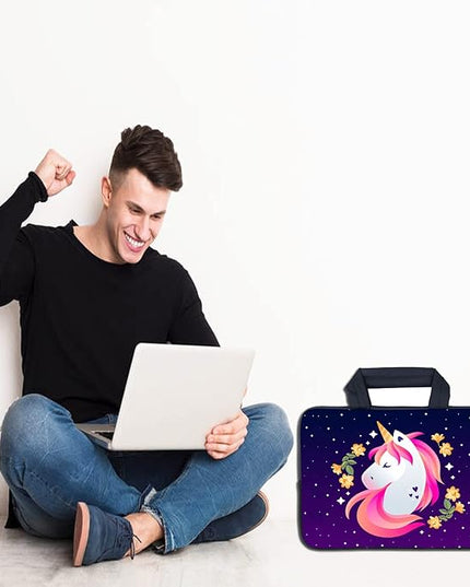 AMARY Chromebook Case 11.6" 12" inch Laptop Handle Bag Neoprene Notebook Carrying Pouch Ultrabook Case Tablet Cover Fit Apple MacBook Air HP DELL Lenovo Asus Samsung (Unicorn)