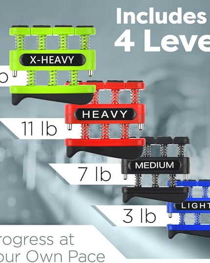 Finger Strengthener - Finger Exerciser for Forearm and Hand Strengthener - Hand Grip Workout Equipment for Musician, Rock Climbing and Therapy
