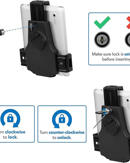 Mount-It! Secure Universal Tablet POS Kiosk with Wall Bracket Add-on | Locking Tablet Stand with Adjustable Clamp for iPad, iPad Air, Samsung Galaxy Tab, Surface Go & 7.9"- 10.9" Tablets - MI-3784