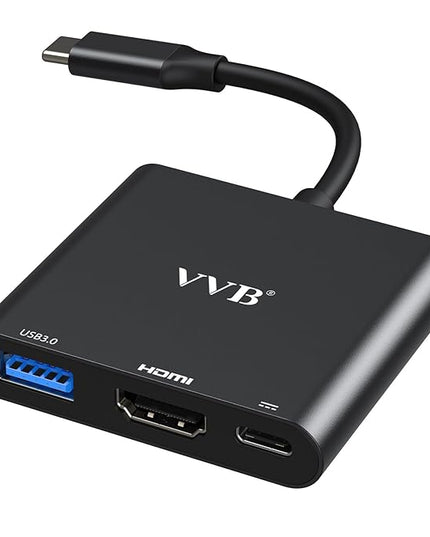 USB C to HDMI Adapter, USB-C Adapter with 4K HDMI,USB3.0,Type C PD Charge Port 4K Multiport Digital AV Converter for iPad Pro/air,MacBook Pro/air,Tablet,Switch and More USBC Device