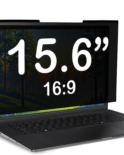 Magnetic Laptop Privacy Screen 15.6 inch for 16:9 Computer Monitor, Removable Anti-Glare Screen Privacy Shield, Screen Filter and Protector for Laptop (13 5/8" × 7 5/8"), Fits (FHD 1920 × 1080)