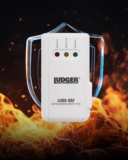 Ludger Power Surge Protector for Appliances (LUDX-SRF), ETL Certified, Unique Side Socket, Connects to All Types of AC, Reliable AC Protection, 4-Minute Safety Cycle, 3 Modes LED Indicator